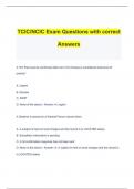 TCIC NCIC Exam Questions with correct Answers
