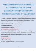 ATI RN PHARMACOLOGY 2019 EXAM LATEST UPDATED 140 EXAM QUESTIONS WITH VERIFIED 100% CORRECT ANSWERS. A+ GUARANTEED.pdf