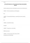 C787 NUTRITION WGU ACTUAL EXAM QUESTIONS AND ANSWERS REVIEW