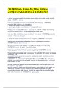 PACKAGE DEAL FOR&colon;PSI PA REAL ESTATE EXAM Complete Questions & Solutions&lpar;RATED A&rpar;
