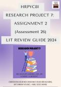 HRPYC81 Project 7 Assignment 26 2024 Literature Review 