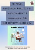 HRPYC81 Project 8 Assignment 30 2024 Literature Review 