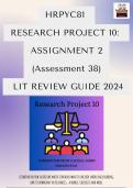 HRPYC81 Project 10 Assignment 38 2024 Literature Review 