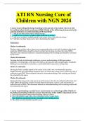 ATI RN Nursing Care of Children with NGN 2024