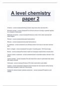 A level chemistry  paper 2