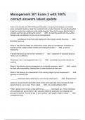 Management 301 Exam 3 with 100&percnt; correct answers latest update