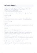 BICH 411 Exam 1&period;