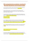 PN comprehensive predictor practice B Revised Questions and Answers&sol;2024