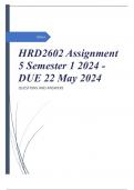 HRD2602 Assignment 5 Semester 1 2024 - DUE 22 May 2024