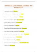 MB &lpar;ASCP&rpar; Exam Revised Questions and  Answers&sol;2024