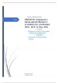 Exam &lpar;elaborations&rpar; HREDU82 Assignment 1 RESEARCH PROJECT &lpar;COMPLETE ANSWERS&rpar; 2024 - DUE 14 May 2024 &bull;&Tab;Course &bull;&Tab;Research Project in Education - HREDU82 &lpar;HREDU82&rpar; &bull;&Tab;Institution &bull;&Tab;University Of South Africa &lpar;Unisa&rpar; &bull;&Tab;Book &bull;&Tab;Doing Educational Research HREDU82