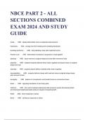 NBCE PART 2 - ALL SECTIONS COMBINED EXAM 2024 AND STUDY GUIDE
