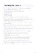 BUSMHR 3100 - Exam 3