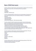 Nurs 3100 final exam &lpar;2&rpar;
