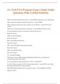 Ivy Tech CNA Program Exam 1 Study Guide Questions With Verified Solutions