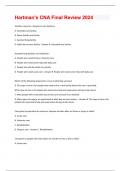 Hartman's CNA Final Review 2024 Questions And Answers With Complete Solutions 100% Correct Answers