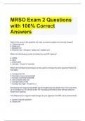 MRSO Exam 2 Questions with 100% Correct Answers 
