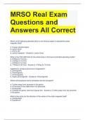 MRSO Real Exam Questions and Answers All Correct 
