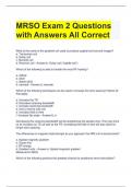 MRSO Exam 2 Questions with Answers All Correct 