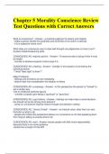 Chapter 5 Morality Conscience Review Test Questions with Correct Answers 