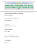 Peds retake 2 Questions & 100&percnt; Verified  Answers &vert; Latest Update &vert; Already Graded  A&plus;