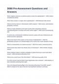 D080 Pre-Assessment Questions and Answers