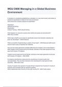WGU D080 Managing in a Global Business Environment