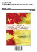 Test Bank for Psychiatric and Mental Health Nursing for Canadian Practice&comma; 4th Edition by Austin&comma; 9781496384874&comma; Covering Chapters 1-35 &vert; Includes Rationales