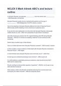 NCLEX 5 Mark klimek ABC's and lecture outline &lpar;1
