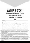 MNP3701 Assignment 4 (ANSWERS) Semester 1 2024 - DISTINCTION GUARANTEED