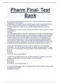 Pharm Final- Test  Bank