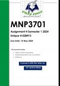 MNP3701 Assignment 4 (QUALITY ANSWERS)Semester 1 2024