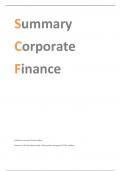  SUMMARY OF CORPORATE FINANCE COMPLETE