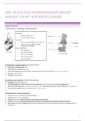 Samenvatting osteologie&sol; arthrologie ABS II 