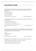 RHIA MOCK EXAM Practice Questions With Well Elaborated Answers For Guaranteed Pass&sol;2024&period;