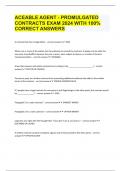 ACEABLE AGENT - PROMULGATED CONTRACTS EXAM 2024 WITH 100% CORRECT ANSWERS