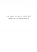 Nclex Strategy Questions Hurst Notes Latest Update 2024-2025 Already Graded A+
