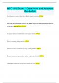 NSC 101 Exam 1 Questions and Answers  Graded A&plus;