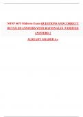 RNP 6675 Midterm Exam QUESTIONS AND CORRECT  DETAILED ANSWERS WITH RATIONALES &lpar;VERIFIED  ANSWERS&rpar; &vert; ALREADY GRADED A