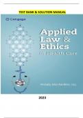 Test Bank  and Solution Manual for Applied Law and Ethics in Health Care 1st Edition by Wendy Mia Pardew   - Complete, Elaborated and Latest Solution Manual. All Chapters(1-12) Included and Updated