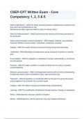 CSEP-CPT Written Exam - Core Competancy 1&comma; 2&comma; 5 & 6