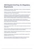 ADX Dispatch Oral Prep&comma; Ch&period;3 Regulatory Requirements