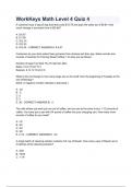 WorkKeys Math Level 4 Quiz 4 with 100% correct answers