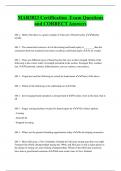 MAR3023 Certification Exam Questions  and CORRECT Answers