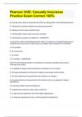 Pearson VUE&colon; Casualty Insurance Practice Exam Correct 100&percnt;