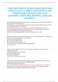 CPH CERTIFIED IN PUBLIC HEALTH EXAMS WITH ACTUAL CORRECT QUESTIONS AND VERIFIED DETAILED RATIONALES ANSWERS LATEST 2024 &lbrack;NEWEST&rsqb; ALREADY GRADED A&plus;