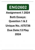 ENG2602 ASSIGNMENT 1 2024 ESSAYS