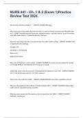 NURS 441 - Ch&period; 1 & 2 &lpar;Exam 1&rpar;Practice Review Test 2024&period;