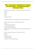 A&P 1 Final Exam&comma; Straighterline Anatomy and Physiology 1&comma; Straighterline A&P 1 Cumulative Final