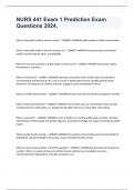 NURS 441 Exam 1 Prediction Exam Questions 2024&period;